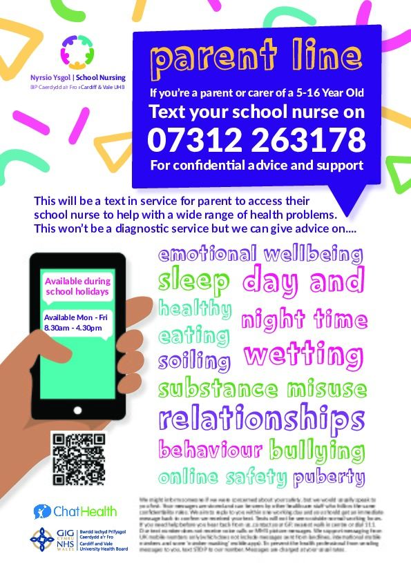 Eng 5 16 parent school nurse text service v2 poster