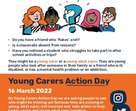 Young carer poster option 1 carers trust logo (1)