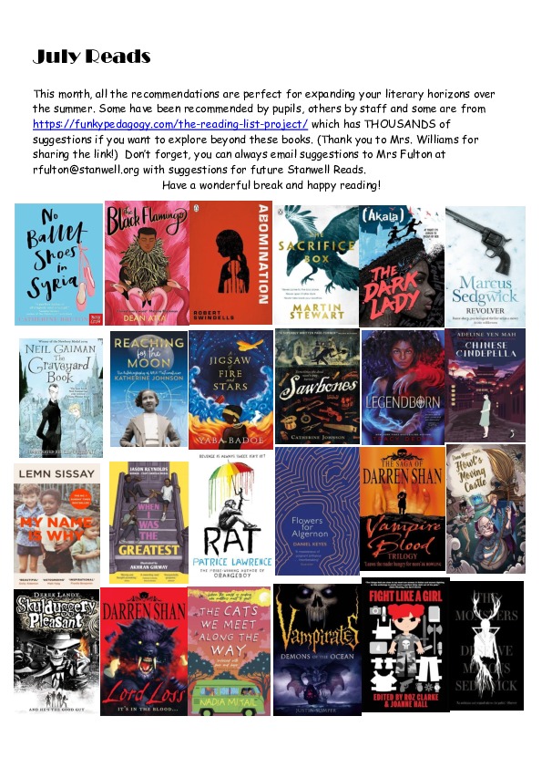 July reads poster