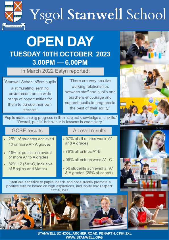 Open Day - Tuesday 10th October 2023